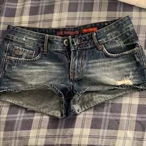 Denim jean shorts